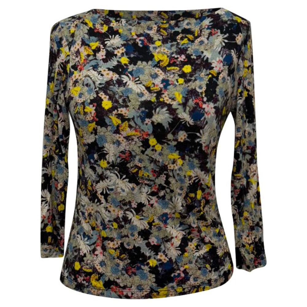 Erdem Floral-Print Long Sleeve Blouse in Multicolor Viscose